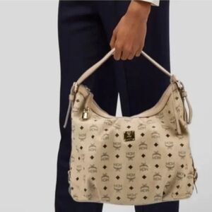 MCM Aren Visetos Hobo Shoulder Bag